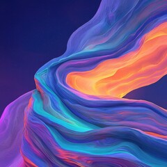 Poster - Swirling abstract colors and shapes digital art close-up view intricate details soft lighting for visual appeal