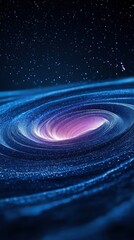 Poster - Swirling colors of an abstract universe cosmic space digital art night sky tilted perspective bright illumination