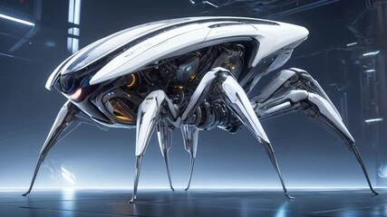 Poster - A futuristic spider shaped advanced intelligent vehicle