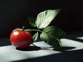 Sticker - Red Tomato with Leaf