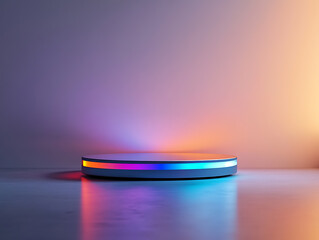 Poster - Dynamic neon light display in modern studio artistic photography abstract colorful environment