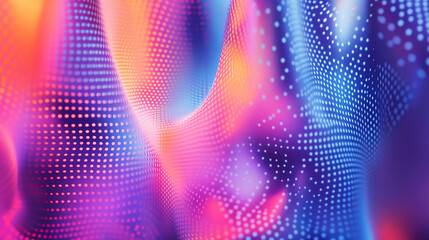 Poster - Colorful blurred spots create a vibrant abstract pattern in motion. Generative AI