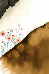 Poster - Floral design meets earthy tones in a captivating harmony of textures. Generative AI