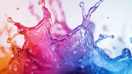 Fototapete - Vibrant Rainbow Water Splash: A Symphony of Colors