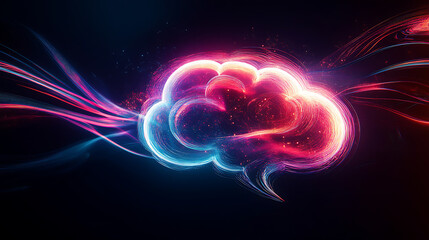 Fototapete - Creative brainstorming session digital space graphic design abstract concept colorful environment visual communication