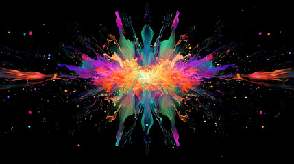 Poster - Dynamic color explosion art abstract design digital artwork vibrant environment artistic concept