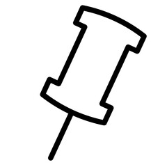 Poster - Office Pin Work Line Icon