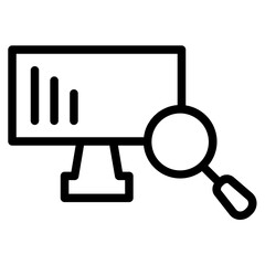 Poster - Office Search Business Line Icon