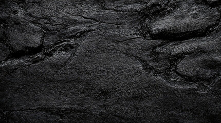 Wall Mural - close-up of a textured black stone surface. ideal for backgrounds, geological themes, construction m