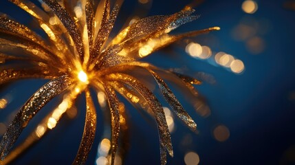 Wall Mural - explosive fireworks display with vibrant lights in the background, suitable for celebrations and fes