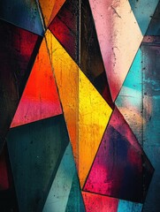 Wall Mural - Abstract Artwork on Wall