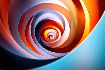 Poster - A vibrant and intricate spiral pattern fills the frame in this close-up shot
