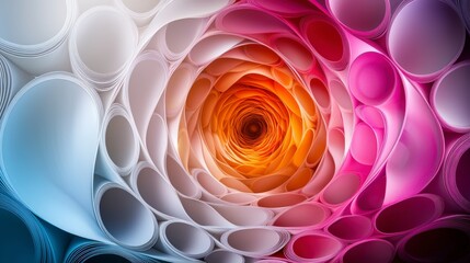 Aufkleber - Dynamic concentric circles design abstract art gallery digital artwork vibrant colors close-up view visual harmony