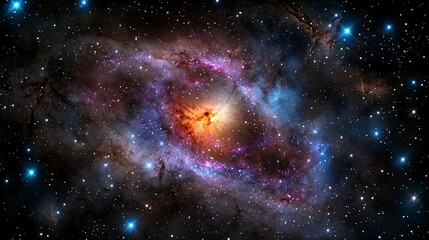 Poster - Cosmic dance of stars in motion outer space digital art celestial environment stellar viewpoint universe concept