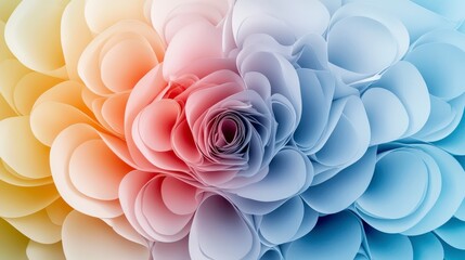 Leinwandbilder - Delicate pastel-colored concentric circles abstract art digital design tranquil environment close-up view visual harmony