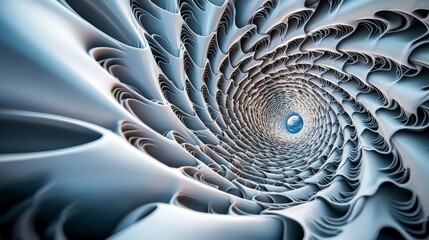 Poster - dynamic expanding lines originating from a single point abstract art digital design futuristic envir