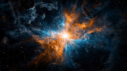 Leinwandbilder - Radiant supernova explosion in deep space cosmic landscape digital art celestial environment vibrant viewpoint