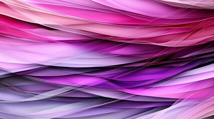 Poster - Flowing purple stripes abstract art studio digital design vibrant close-up modern aesthetic