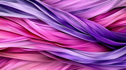 Poster - Flowing patterns of purple stripes abstract art digital design vibrant colors horizontal viewpoint modern aesthetic