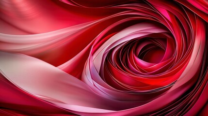 Poster - Layered red rings create a dynamic abstract design digital art modern creative artistic perspective