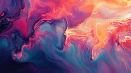 Wall Mural - Abstract colorful animation. Multicolor liquid background. 