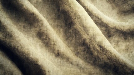 Wall Mural - Linen or hemp fabric, distressed, dirty, old, worn, weathered. Grunge canvas texture. Rustic cloth background. Abstract vector.