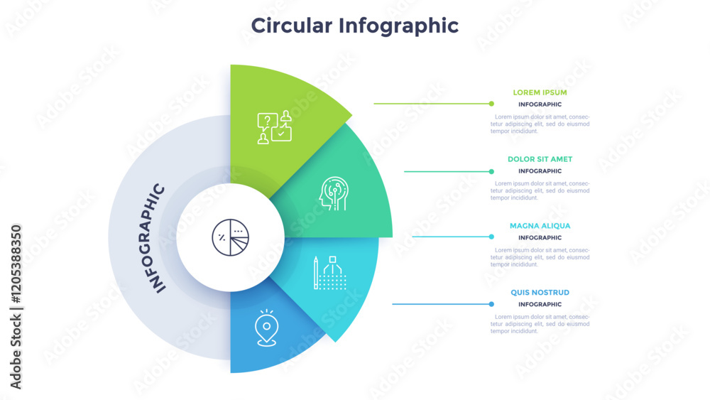Modern Infographic Vector Template Stock Vector | Adobe Stock