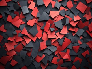 Poster - Vibrant Red and Black Abstract Wallpaper Design with Dynamic Shapes and Patterns Creating a Bold Visual Impact for Modern Digital Aesthetics