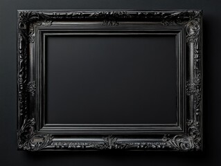 Wall Mural - Black Picture Frame on Black Wall