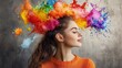 © ntpscl - Vibrant Mindfulness Expression Creative Studio Digital Art Colorful Environment Side View Mental Health Concept