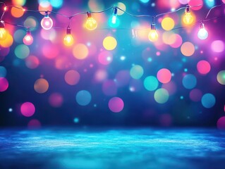 Aufkleber - Vibrant Colorful Lights Illuminating a Dark Background Creating a Mystical and Enchanting Atmosphere Perfect for Artistic Expression and Inspiration