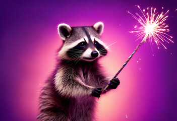 Wall Mural - party background festivities print holding vibrant cheerful animal design sparkler card greeting rac