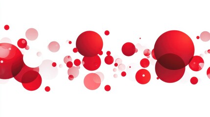 Poster - Abstract Red and White Circles on a Bright Background for Graphic Design