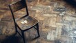 © Mehak - rustic wooden chair on vintage parquet flooring background