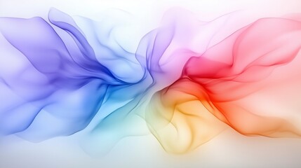 Aufkleber - A colorful, flowing piece of fabric with a rainbow of colors. The colors are vibrant and bold, creating a sense of energy and excitement. AI generated.