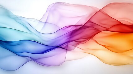 Poster - A colorful, flowing line of fabric with a rainbow of colors. The colors are vibrant and bold, creating a sense of energy and movement. The line appears to be flowing and twisting. AI generated.