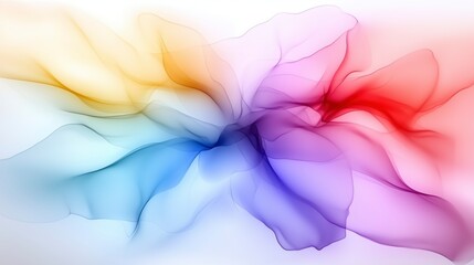 Poster - A colorful, flowing piece of art with a rainbow of colors. The colors are vibrant and the lines are wavy, giving the impression of movement and energy. Scene is one of joy. AI generated.