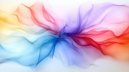 Poster - A colorful, flowing line of colors that are arranged in a rainbow pattern. The colors are vibrant and bold, creating a sense of energy and excitement. The image is abstract. AI generated.