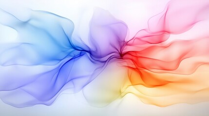 Poster - A colorful, flowing piece of art with a rainbow of colors. The colors are vibrant and the lines are wavy, giving the impression of movement and energy. The piece seems to be abstract. AI generated.