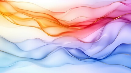 Poster - A colorful wave with gold accents. The colors are blue, red, and yellow. The wave is long and flowing. AI generated.