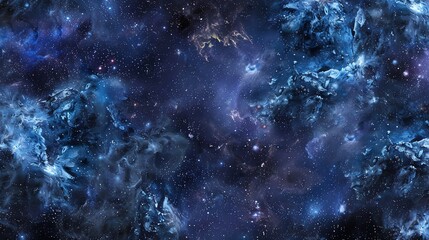 Blue nebula with stars.