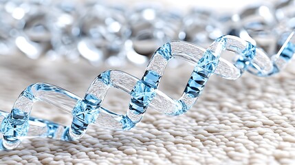 Wall Mural - Abstract DNA Helix  Crystal Structure  Science Background