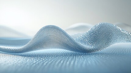Poster - Abstract blue digital wave background. (1)