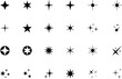 © Volodymyr - Forms of retro stars. Sunburst design elements. Red beams firework. Best for price tag, sale sticker, quality mark. Flat vector illustration