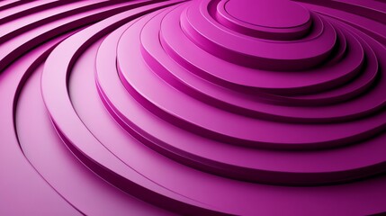 Poster - Abstract purple concentric circles, 3D rendering.