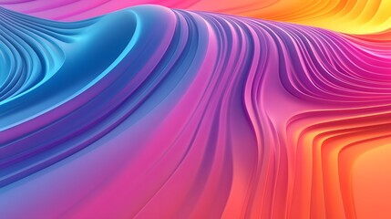 Poster - A vibrant and dynamic abstract background featuring flowing waves of blue, pink, and yellow colors, creating an energetic and modern visual effect ideal for designs and digital art
