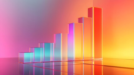 Poster - A vibrant, colorful bar graph showcasing growth in data analytics