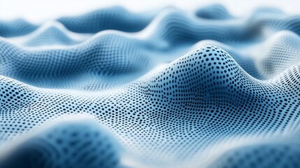 Poster - Abstract blue digital wave background. (2)