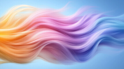 Poster - Vibrant flowing hair with a gradient of colors