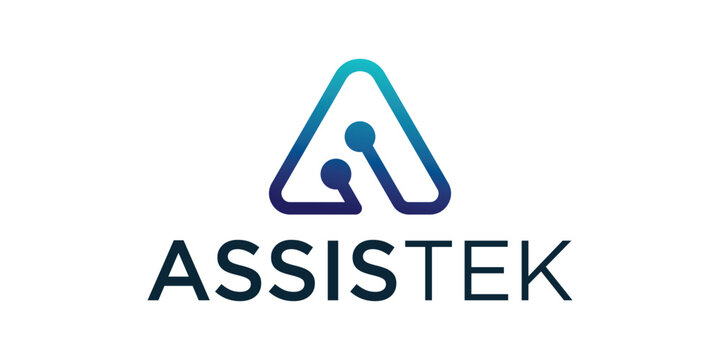 The logo initials the letter A technology. Logo, template, icon, creative, vector logo, illustration.